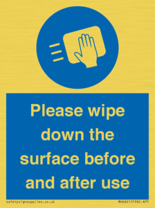Please wipe down the surface before and after use